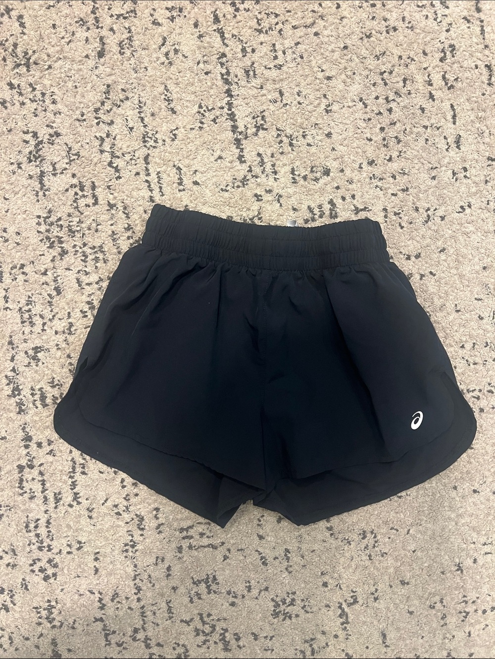 Asics Black Women's Athletic Running Shorts with Logo